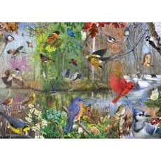 Cobble Hill Birds of the Season 1000 Piece Puzzle - Puzzle