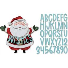 Tim Holtz Santa Greetings Colorize Die Cut - Stanzschablone