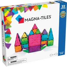 Magna-Tiles Klare Farben - 32 Stück Magnetisches Bau-Set