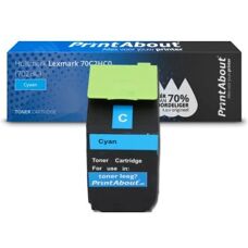 PrintAbout Lexmark 70C2HC0 Cyan Toner - Hohe Kapazität