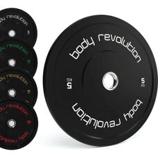 Body Revolution Olympic Bumper Plates - Black - 5kg Pair