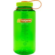 Sticlă de apă Nalgene 1L cu gură largă sustenabilă - Fabricată din 50% deșeuri plastice - Verde smarald