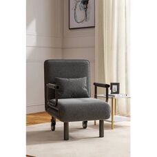 Livingandhome - 3-in-1 Lounge Sofa Bed - Grey - Sofa Bed