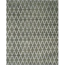 NADUVI Woll-Handgeknoteter Teppich - Grau - 244x152 cm - Traditionell & Modern