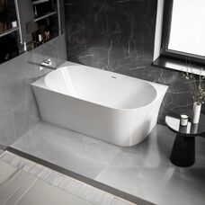 Bernstein - Eckbadewanne aus Acryl 150x78x60cm Weiß Hochglanz - Linksinstallation