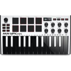 Akai MPK Mini MK3 MIDI-Keyboard - Svart, Vit, Grå