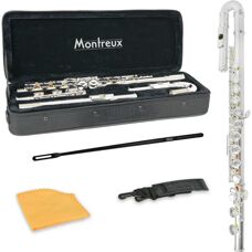 Montreux Sonata FLU701 - Curved Silver Flute for Beginners