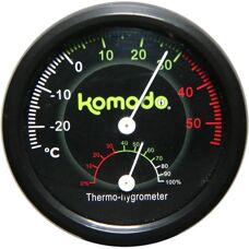 Komodo Thermometer and Hygrometer - Compact Analog 8x8x2 cm