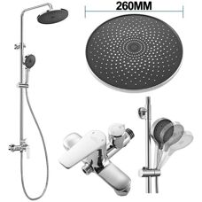 Conjunto de Ducha AURALUM con Ducha de lluvia y Ducha manual - Latón, Ajustable
