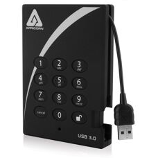 Apricorn Externe Festplatte 1TB - Sicher USB 3.0 Schwarz