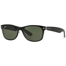 Ray-Ban New Wayfarer RB2132 - 894/76 (matte havana/blaugrün verspiegelt polarisiert)