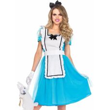 Costume Alice Blu/Nero di Leg Avenue - Abito Fantasia