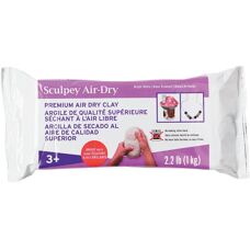 Sculpey Air Dry Clay - White - 2.2 lb (1 kg) - Air Dry Clay