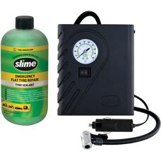Kit de reparación de neumáticos Slime - Emergencia, Compatible con TPMS, 473 ml de sellador