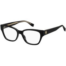 Ochelari de vedere unisex negri dreptunghiulari Tommy Hilfiger - Ochelari