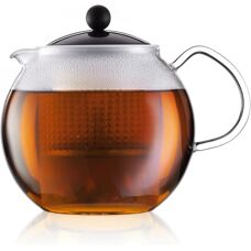 Bodum Assam Teiera Singola 500ml Nero, Trasparente