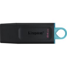 Kingston DataTraveler Exodia USB Flash Drive - 64GB, Zwart, Turquoise