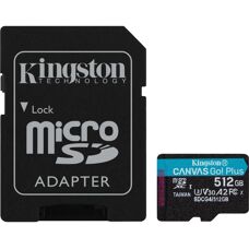 Kingston Canvas Go! Plus 512GB minnekort - UHS-I Klasse 10