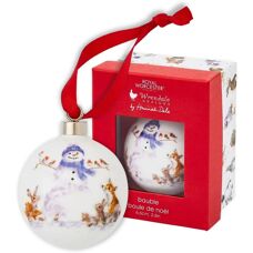 Wrendale Designs White All Around Bauble - Christmas Bauble