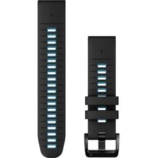 Garmin QuickFit 22 mm Watch Band - Black/Blue Silicone