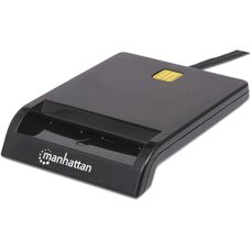 Lettore di smart card Manhattan 102049 - USB 2.0, Nero