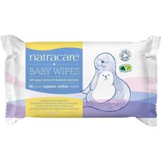 Natracare Bio-Baumwolle Babyfeuchttücher - 50 Stück