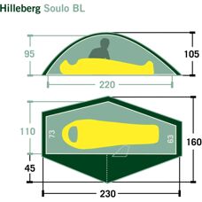 Hilleberg Soulo BL - Vintertelt for 1 person - Grønn