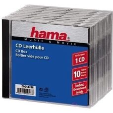 Hama Boîtier CD 10 pcs - Transparent - Rangement CD