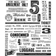 Tim Holtz Eccentric - Rubber Stamp - Gray - Paper Crafting