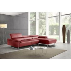 EGOITALIANO Malika L-Form Burgundy Leder Sofa - Sofa