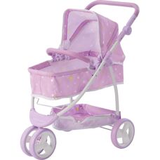 Teamson Kids Olivia's Little World Poussette 2-en-1 pour Poupées - Violet - Publicité