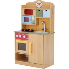 Teamson Kids Burlywood Holz-Küche - Spielküche für Kinder