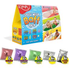 Zimpli Kids Mega Baff Pack - Green, Orange, Red - Bath Toy