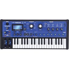 Novation MiniNova MIDI-Keyboard Synthesizer - Svart, Blå, Hvit