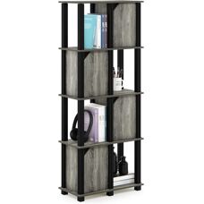Furinno French Oak/black Grey Storage Shelf - Storage Shelf