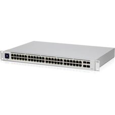 Ubiquiti UniFi USW-48-POE-EU Síťový přepínač - Managed Gigabit Ethernet, PoE, Stříbrný