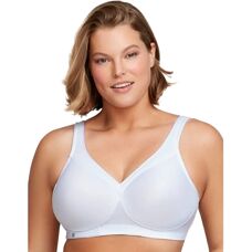 Glamorise Weiß Vollfigur Nahtlos Sport-BH - Sport-BH