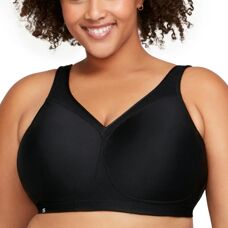 Glamorise Magic Lift 100F Seamless Sports Bra - Black