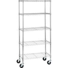 Amazon Basics Heavy Duty Verstelbare Opslagrek - Chroom