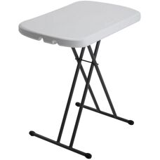 Tavolo Pieghevole Lifetime - 66x71x46cm Bianco Acciaio HDPE