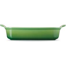 Le Creuset Bamboo Green 32cm Rectangular Deep Dish - Oven Type