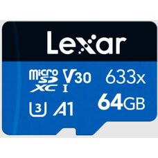 Lexar 64GB Høyytelses Micro SD-kort - Minneskort
