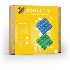 Connetix Regnbågs Blå & Grön Grundplatta - Magnetleksak