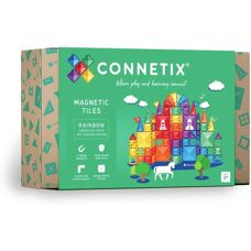Connetix 102-teiliger Regenbogen-Kreativpack - Magnetisches Konstruktionsspielzeug