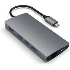 Satechi Space Gray 7-ports USB-C Hub 4K HDMI Ethernet