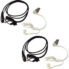 Hqrp Headset 2-Pack - Hands Free Acoustic Tube Microphone for Yaesu Radio