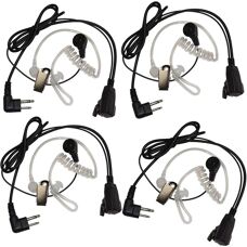 Motorola Hands-Free Earpiece - 2-pin Push-To-Talk Microphone - 4 Pack
