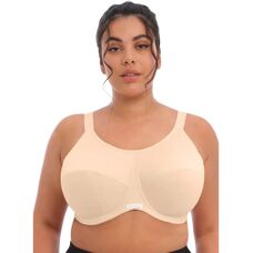 Elomi Energise Beige Sports Bra - Supportive & Moisture-Wicking - Full Cup