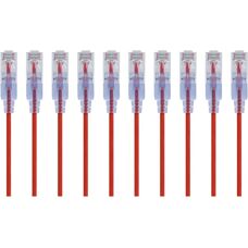 Cavo di rete Monoprice 29440 - Rosso - 0,6 m - Cat6a U/UTP