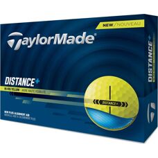 TaylorMade Yellow Distance+ Golf Balls - 12 Pack